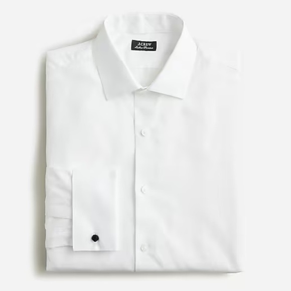 J. Crew Slim Ludlow Premium dress shirt  french cuffs BN130 White 16 1/2 x 33 - Picture 1 of 6